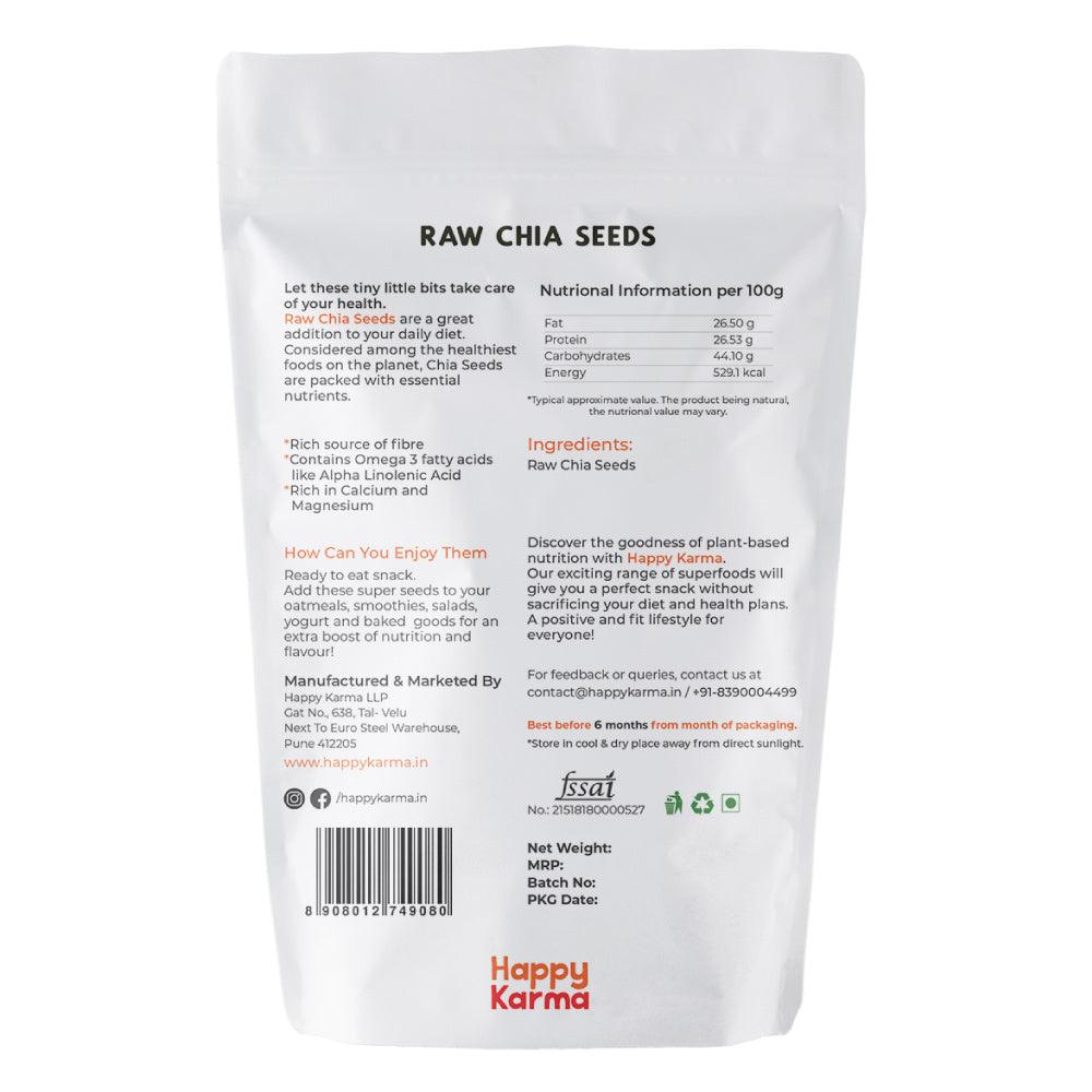 Raw Chia Seeds-High Protein- 150g - Happy Karma