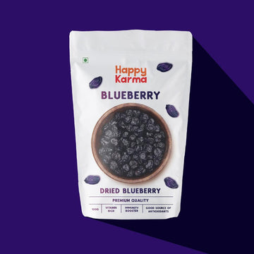 Happy Karma Dried Blueberry 100g - Rich in Antioxidants, 100% Natural - Happy Karma