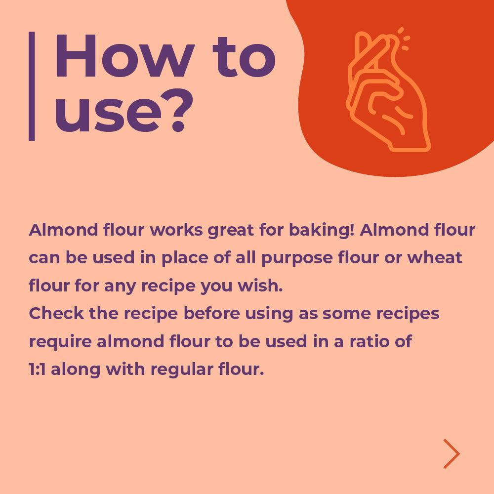 Happy Karma Almonds Flour 400g- Unblanched- Protein Rich - Happy Karma