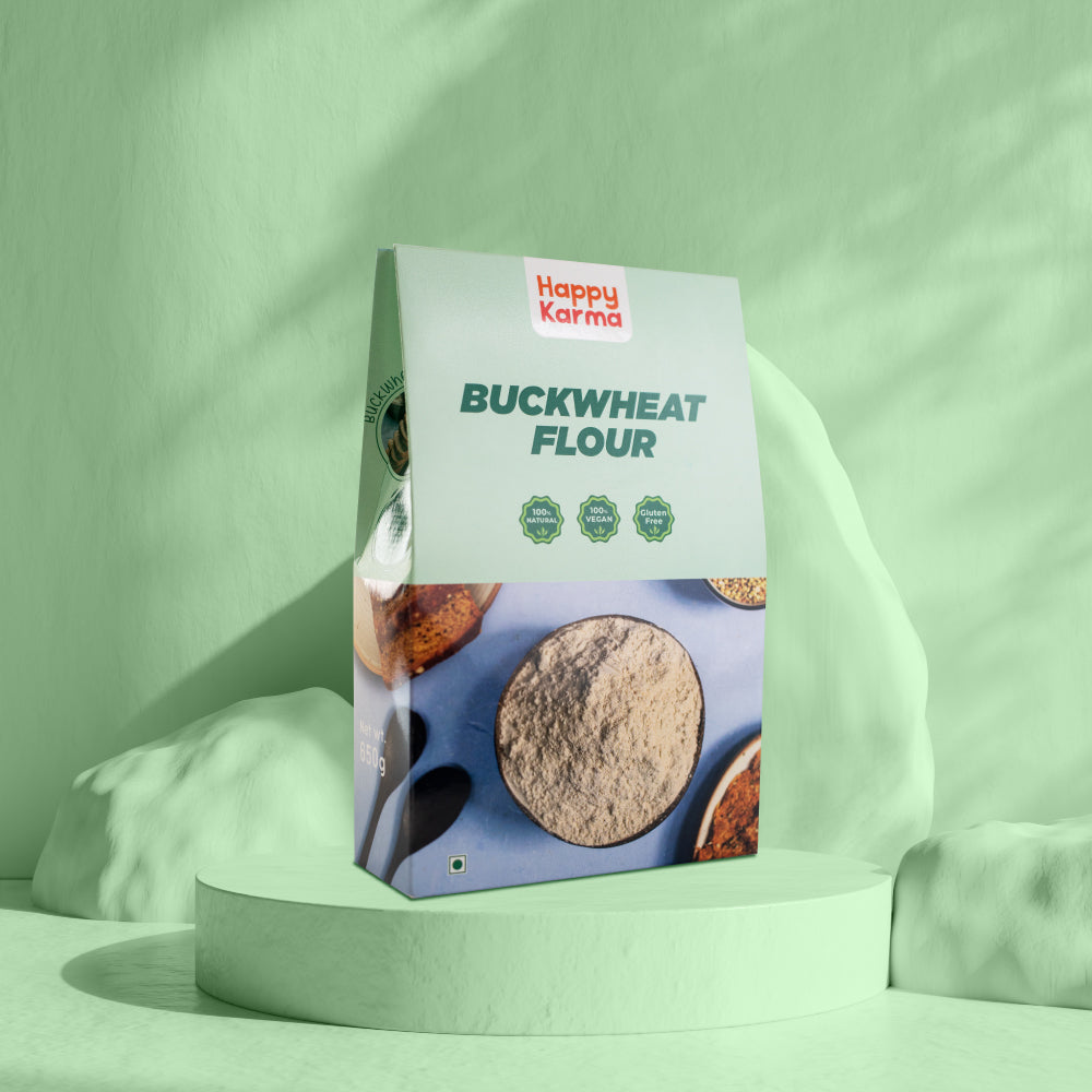 Natural Kuttu Buckwheat Flour  650g by Happy Karma - Top Choice for Navratri Fasting