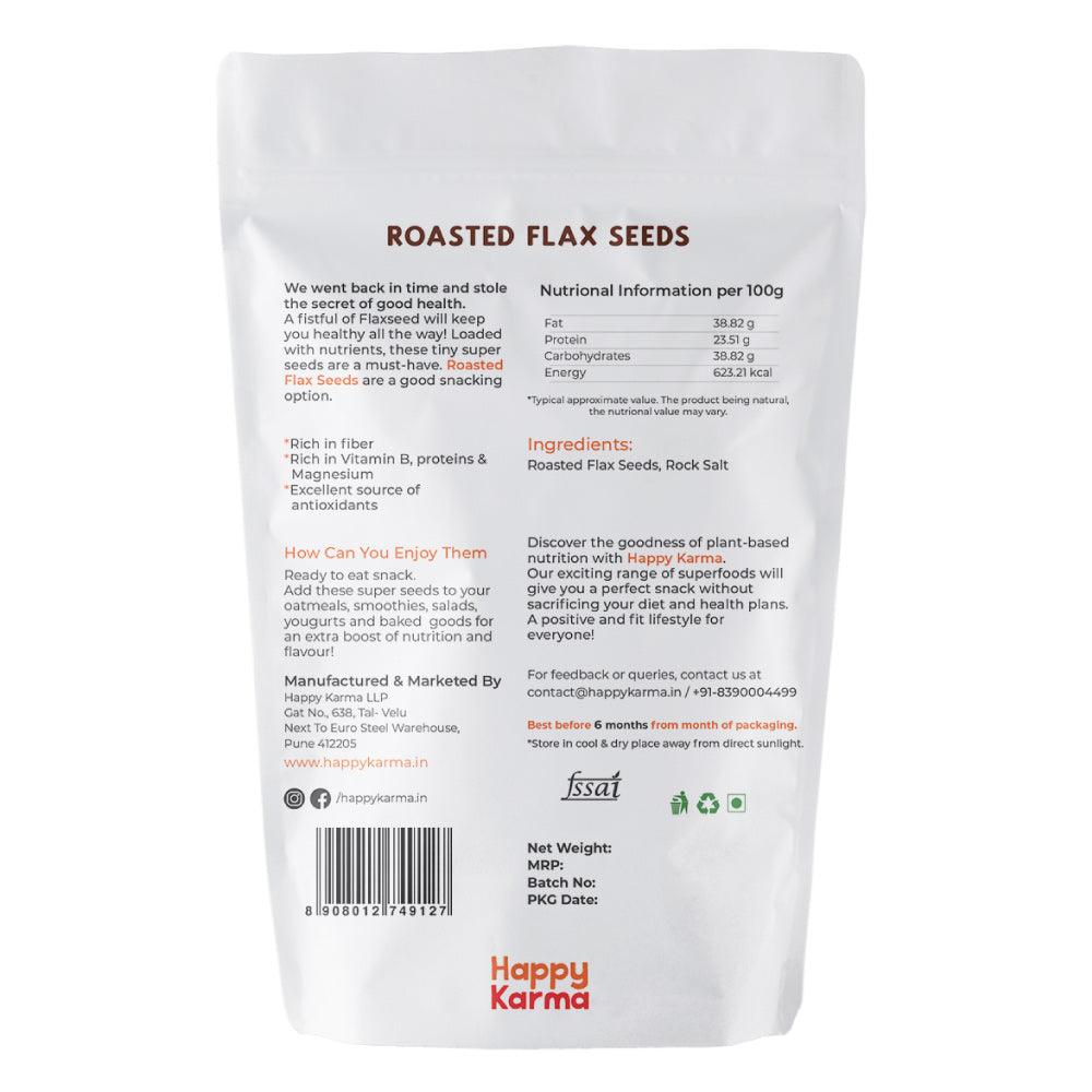 Roasted Flax Seeds 150g -Rich in Nutrients - Happy Karma