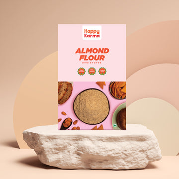 Happy Karma Almonds Flour 350g- Unblanched- Protein Rich